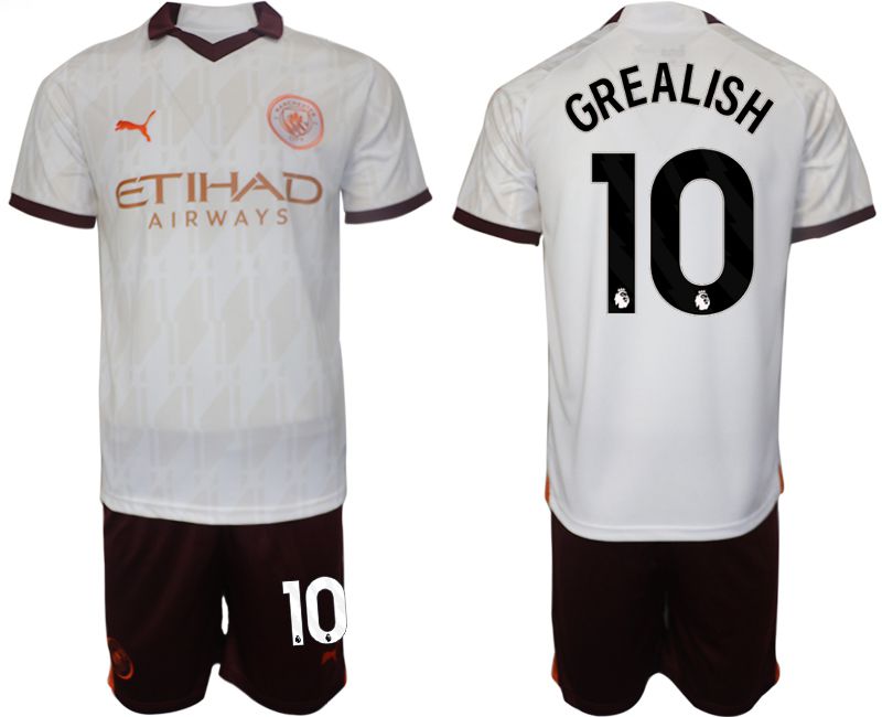 Men 2023-2024 Club Manchester City away white #10 Soccer Jersey->manchester city jersey->Soccer Club Jersey